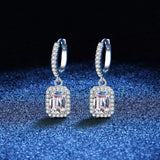 1 Carat 925 Sterling Silver Moissanite Drop Earrings