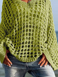 Crochet Long Sleeve Knit Cover Up