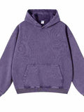 Men's Washed Oversized Long Sleeve Hoodie