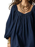 Flowy Balloon Sleeve Mini Dress