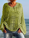 Crochet Long Sleeve Knit Cover Up