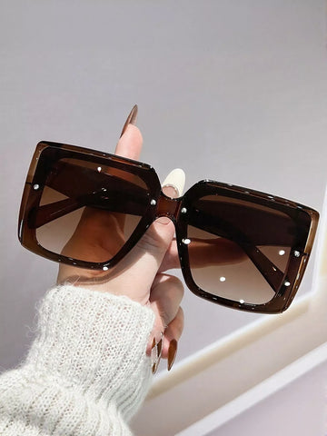 Oversized Gradient Square Sunglasses