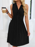 Sleeveless Twist Knot Front Casual Dress