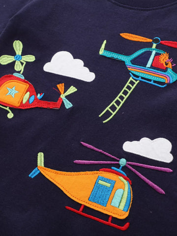 Children's Helicopter Short Sleeve T-Shirt