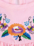 Children's Embroidered Long Sleeve Dress