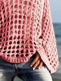 Crochet Long Sleeve Knit Cover Up