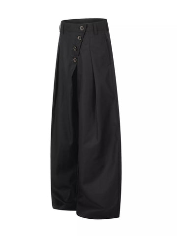 Men's Asymmetrical Button Wide-Leg Pants