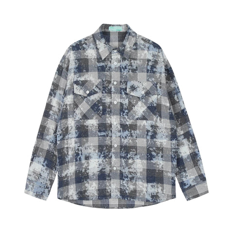 Men's Vintage Plaid Button-Up Shirt