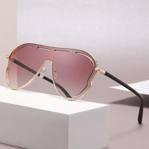 Oversized Aviator Gradient Sunglasses
