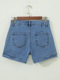 High-Waisted Denim Shorts