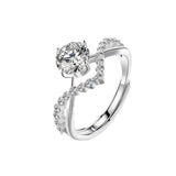 1 Carat Moissanite 925 Sterling Silver Ring