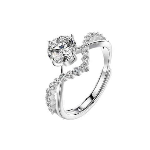 1 Carat Moissanite 925 Sterling Silver Ring