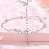 925 Sterling Silver Leaf Bracelet