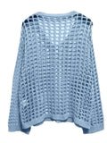 Crochet Long Sleeve Knit Cover Up