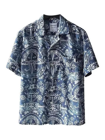Men's Vintage Print Short Sleeve Shirt