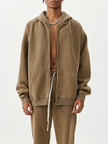 Men's Oversized Zip-Up Hoodie