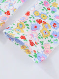 Children's Floral Print Stretch Leggings