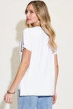 Basic Bae Full Size V-Neck High-Low T-Shirt