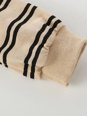 Children's Striped Bear Crew Neck Sweatshirt