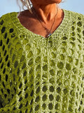 Crochet Long Sleeve Knit Cover Up