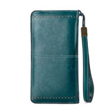 Vintage Style Leather Long Wallet