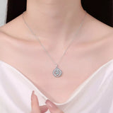 3 Carat 925 Sterling Silver Moissanite Teardrop Necklace