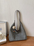 Textured Woven Shoulder Bag