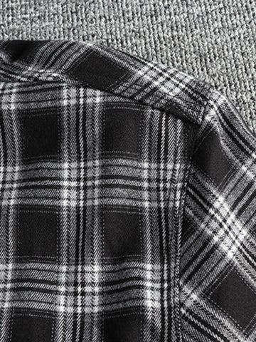 Men's Plus Size Plaid Button Down Shirt