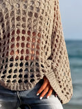 Crochet Long Sleeve Knit Cover Up