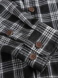 Men's Plus Size Plaid Button Down Shirt