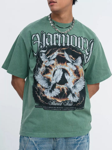 Men's Vintage Graphic Washed T-Shirt