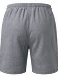 Men's Full Size Linen Blend Drawstring Shorts Plus Size