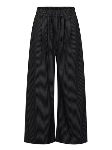 Men's Striped Wide-Leg Drawstring Pants