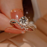 1 Carat Moissanite 925 Sterling Silver Ring