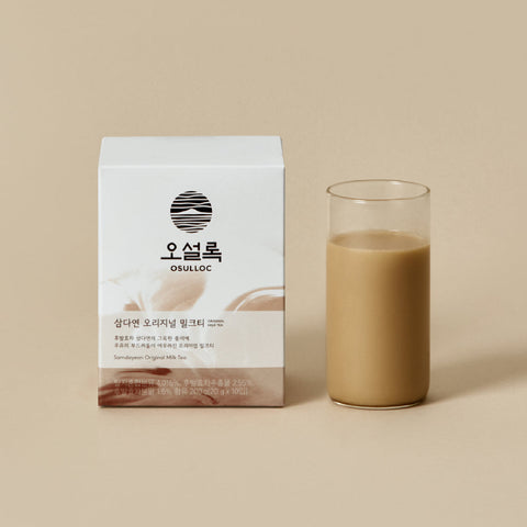 OSULLOC Original Milk Tea Sticks – Premium Korean Organic Black Tea Latte Mix (10 Sticks)