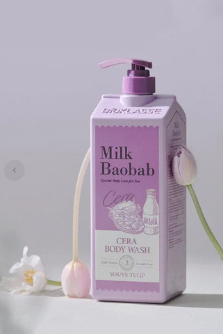 BIOKLASSE Milk Baobab Cera Body Wash 1200ml #Mauve Tulip