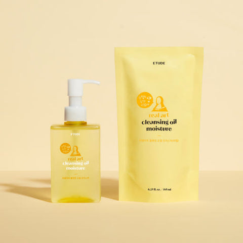 ETUDE Real Art Cleansing Oil Moisture & Refill 185ml+185ml