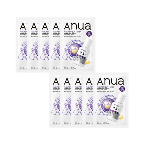 Anua Retinol Niacin Night Care Mask 24ml X 10ea