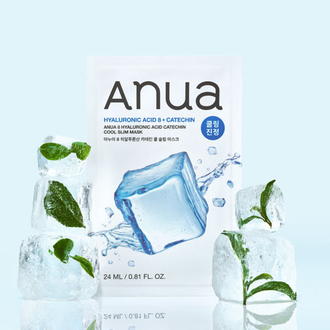 Anua 8 Hyaluronic Acid Catechin Cool Slim Mask 24ml X 10ea