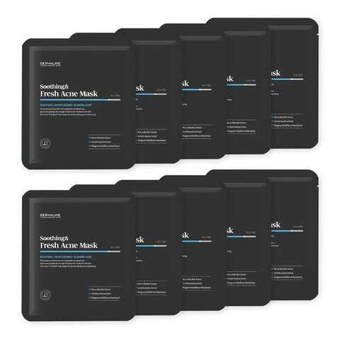 DERMALINE Soothing & Refresh Acne Mask Pack Set 32g X 10ea